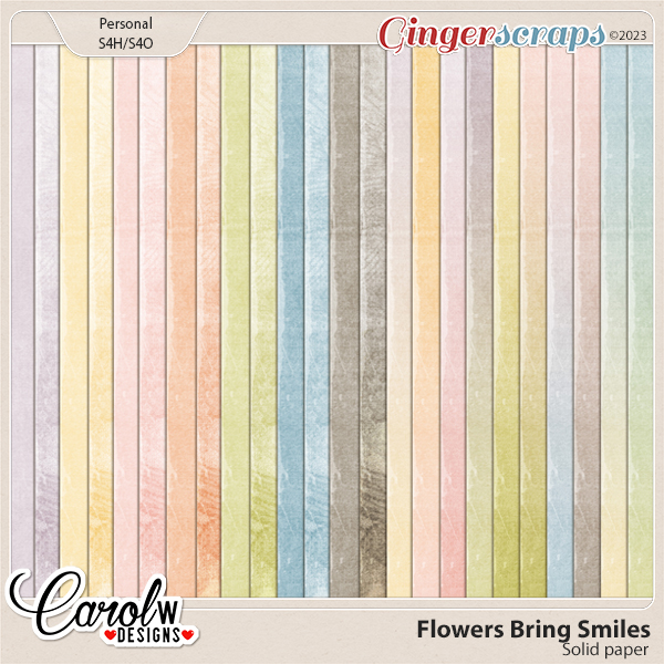 Flowers Bring Smiles-Solid paper