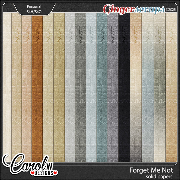 Forget Me Not-Solid papers
