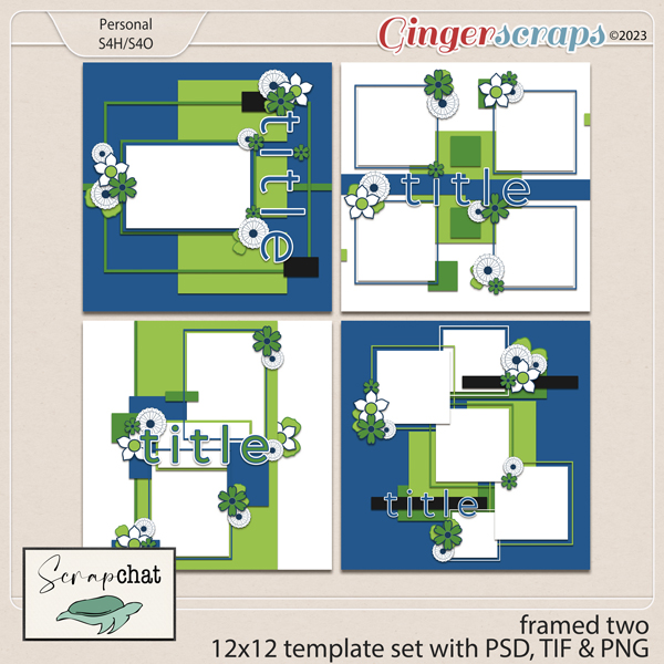 Framed Two Template Set by ScrapChat Designs