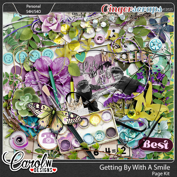 Getting By With A Smile-Page Kit