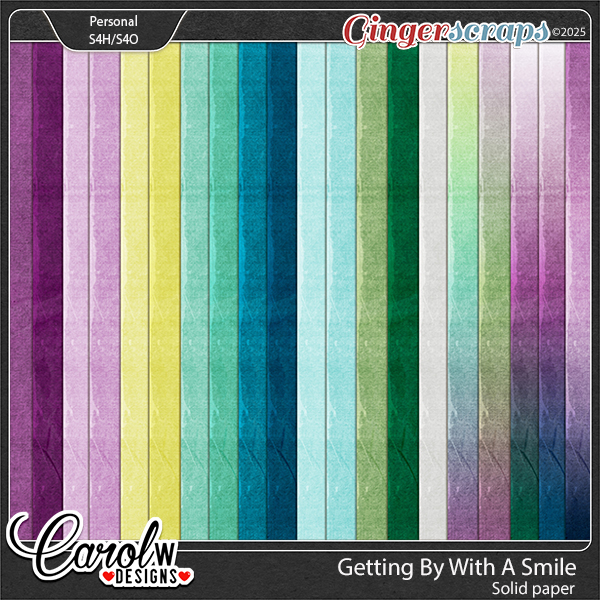 Getting By With A Smile-Solid paper
