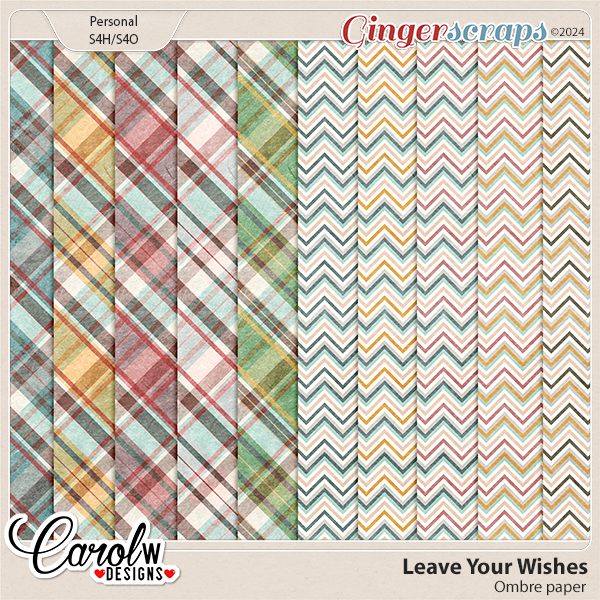 Leave Your Wishes-Ombre paper