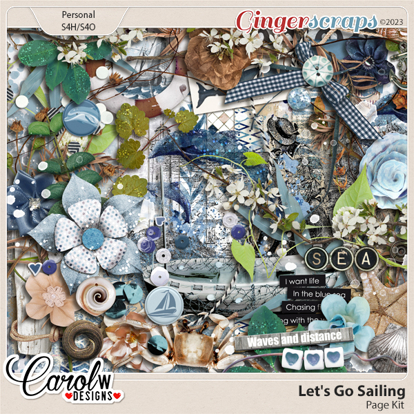 Let's Go Sailing-Page Kit
