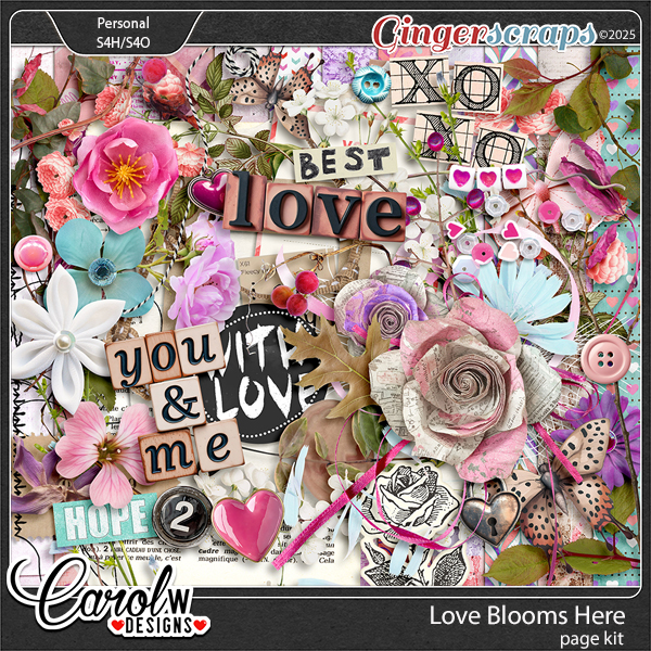 Love Blooms Here-Page Kit