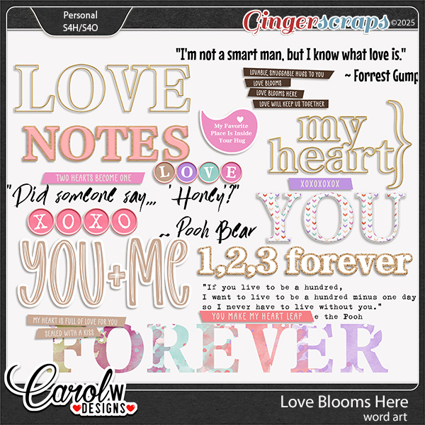 Love Blooms Here-Word art