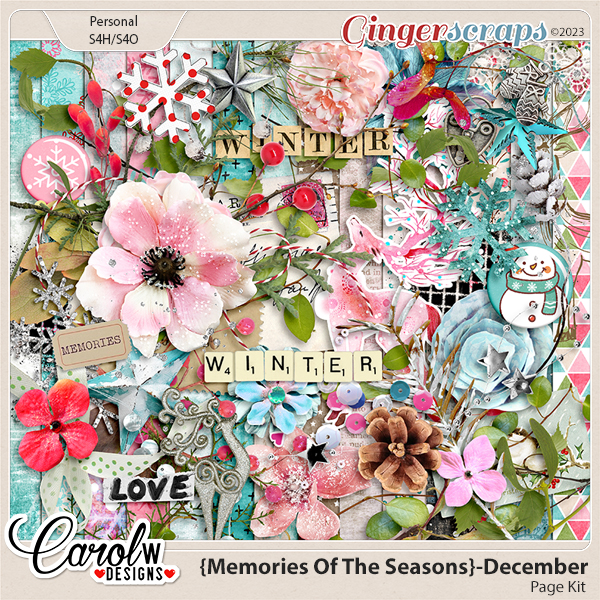 {Memories Of The Seasons}:December-Page Kit