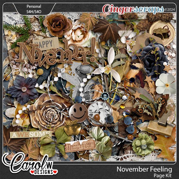 November Feeling-Page Kit