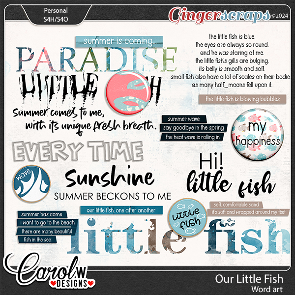 Our Little Fish-Word art