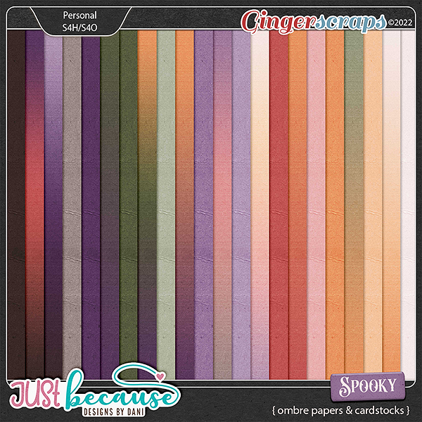 Spooky Ombre Papers & Cardstocks by JB Studio