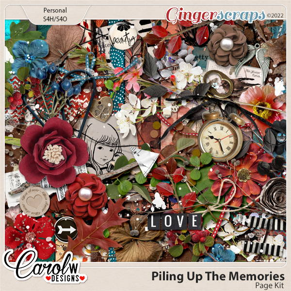 Piling Up The Memories-Page Kit