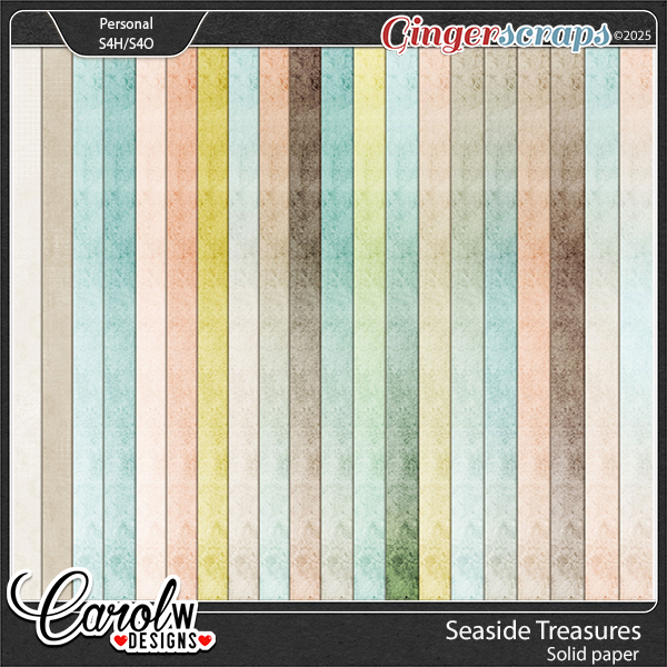 Seaside Treasures-Solid papers
