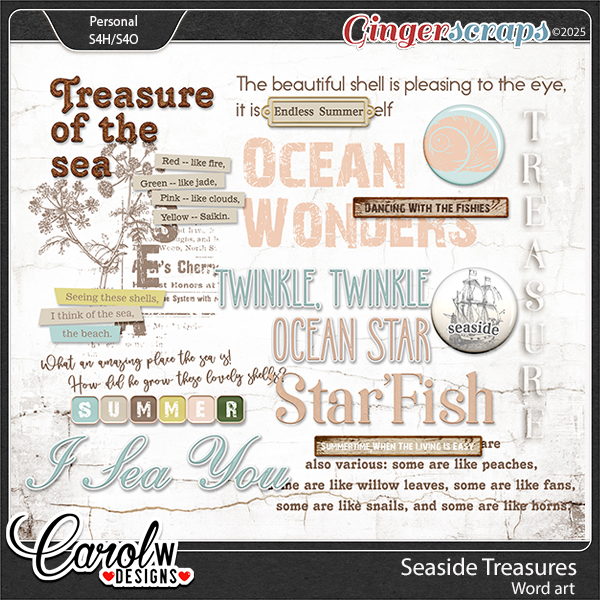 Seaside Treasures-Word art