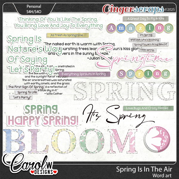 Spring Is In The Air-Word art