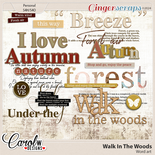 Walk In The Woods-Word art