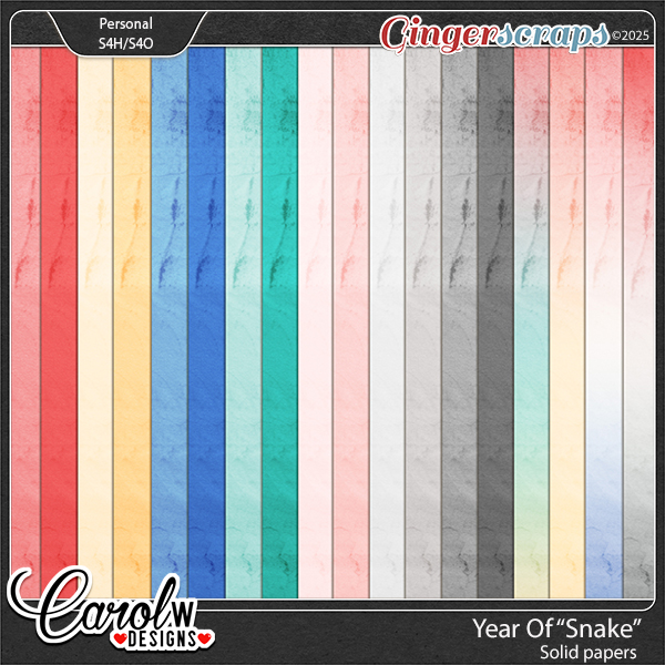 Year Of "Snake"-Solid papers