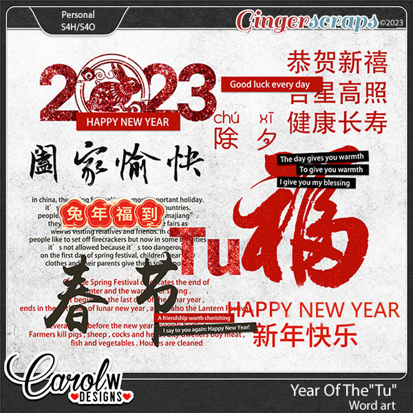 Year Of The"Tu"-Word art