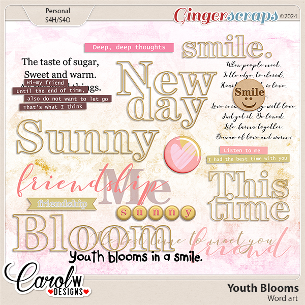 Youth Blooms-Word art