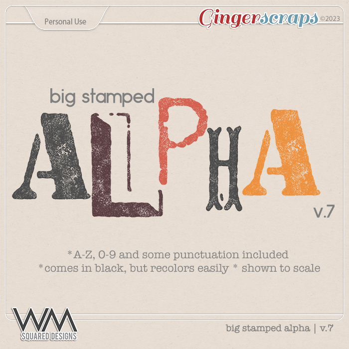 Big Stamped Alpha | V.7