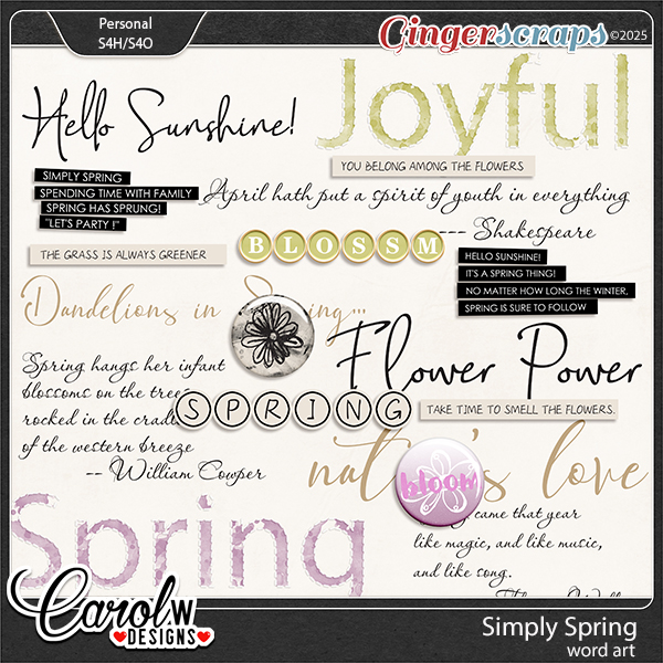 Simply Spring-Word art