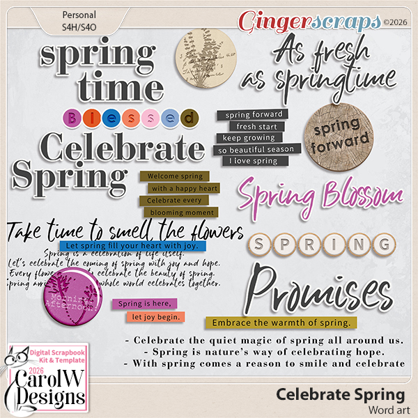 Celebrate Spring-Word art