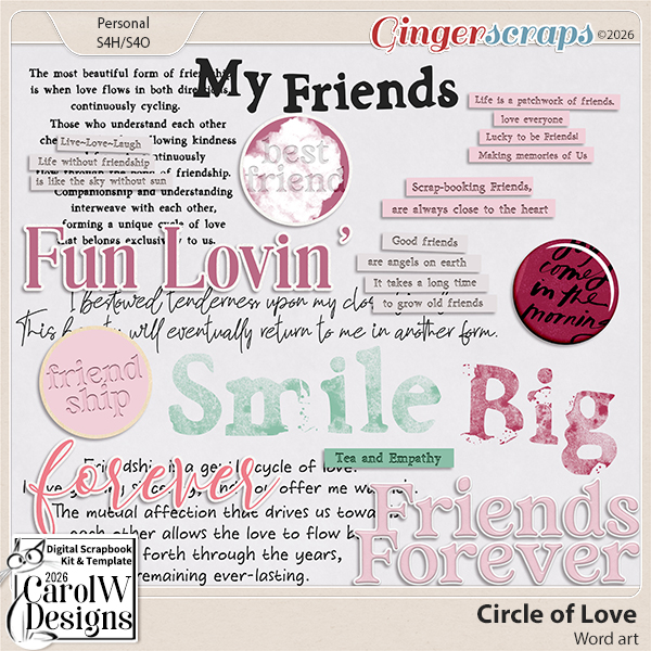 Circle of Love-Word art