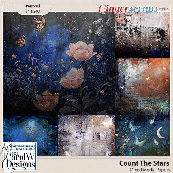 Count The Stars-Mixed Media Papers