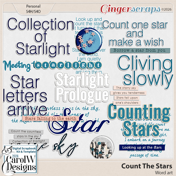 Count The Stars-Word art