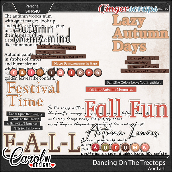 Dancing On The Treetops-Word art