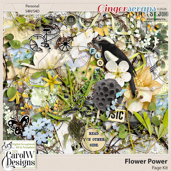 Flower Power Page Kit