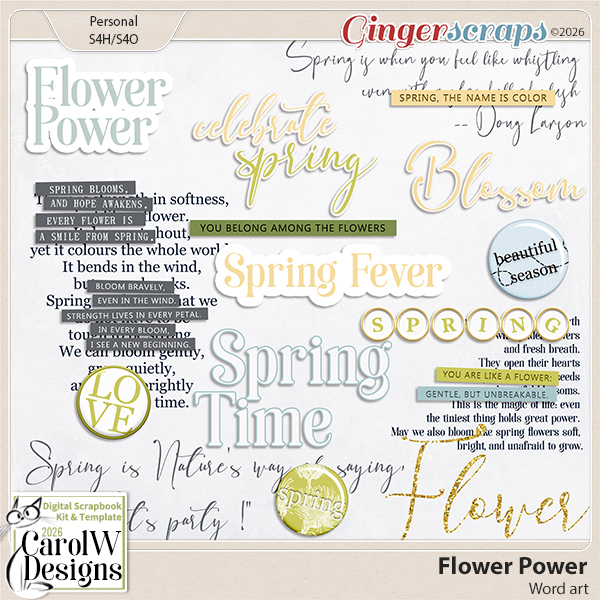Flower Power Word art
