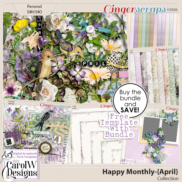 Happy Monthly-{April} Collection+Free Template