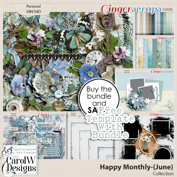 Happy Monthly-{June} Collection+Free Template