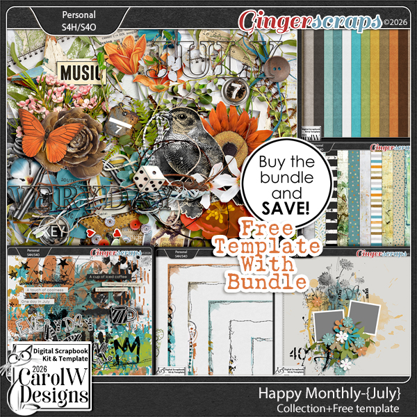 Happy Monthly-{July} Collection+Free Template