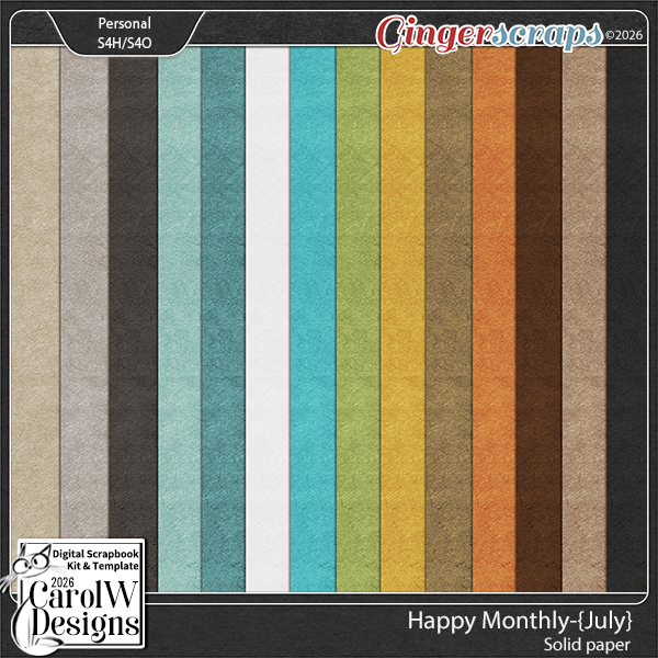 Happy Monthly-{July} Solid paper