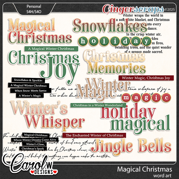 Magical Christmas-Word art