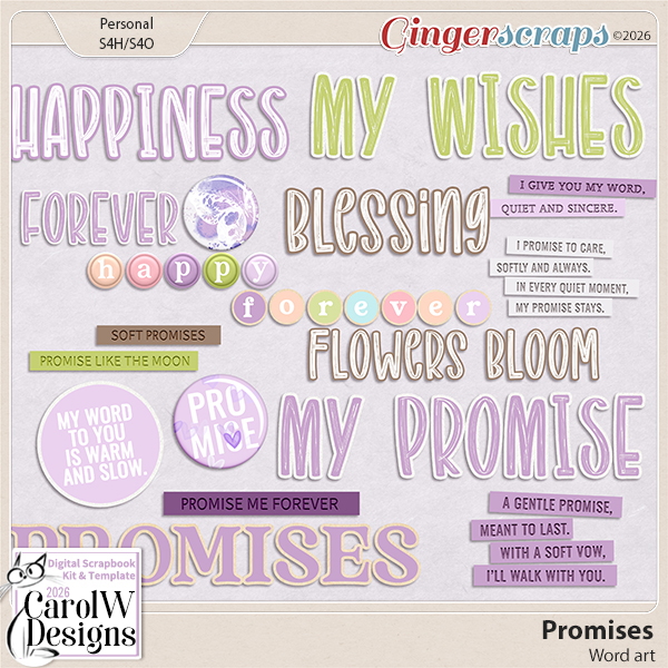Promises-Word art