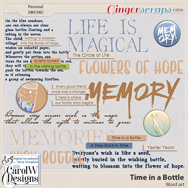 Time in a Bottle-Word art