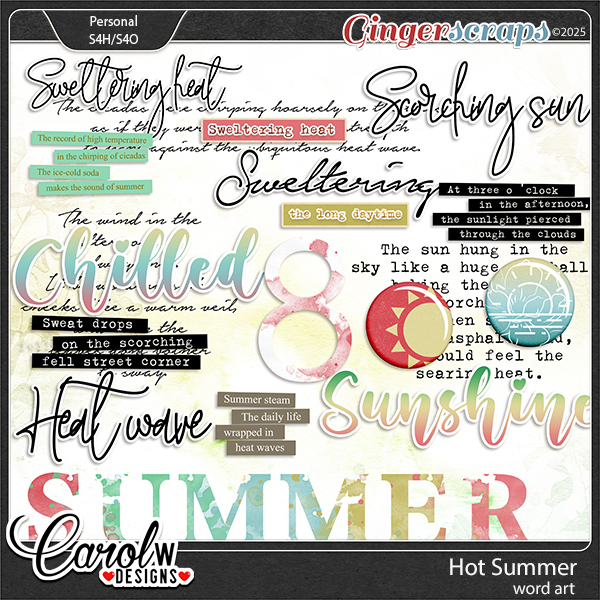 Hot Summer-Word art