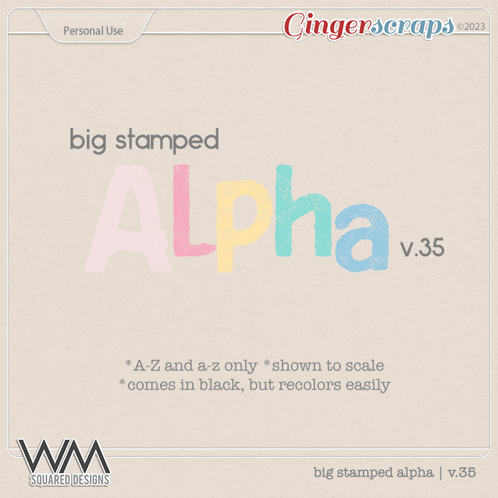 Big Stamped Alpha | V.35