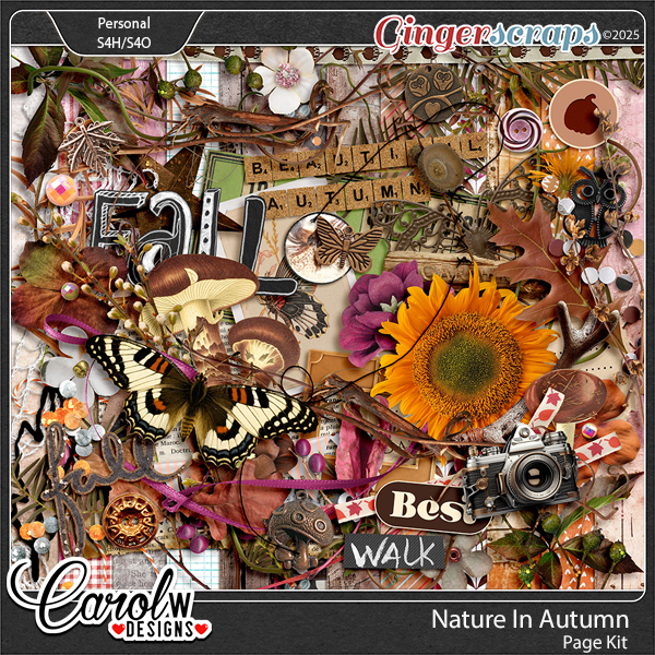 Nature In Autumn-Page Kit