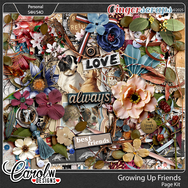 Growing Up Friends-Page Kit