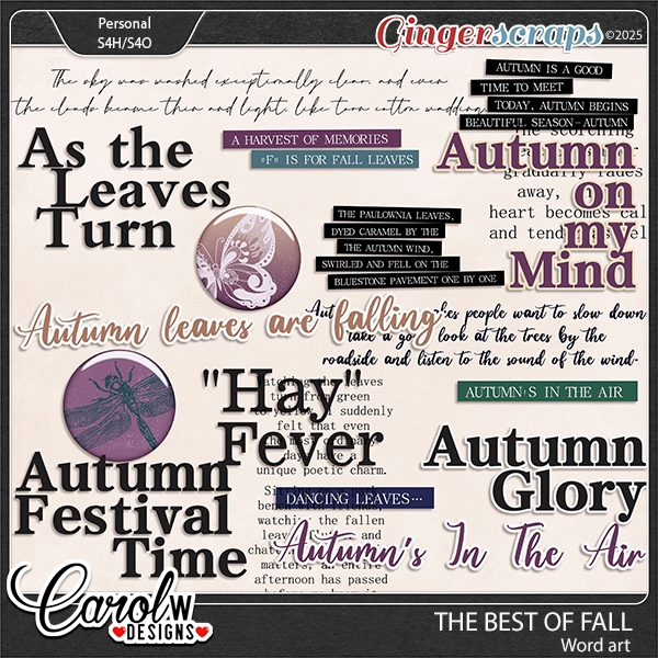 THE BEST OF FALL-Word art
