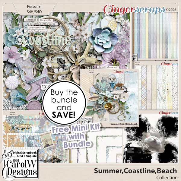 Summer,Coastline,Beach-Collection+Free Mini