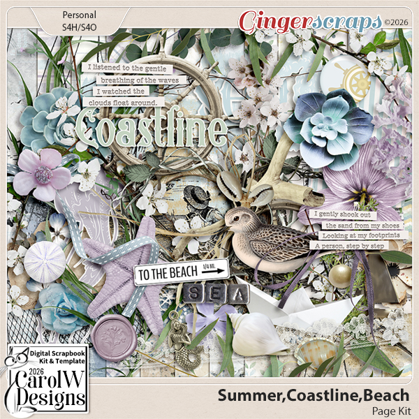 Summer,Coastline,Beach-Page Kit