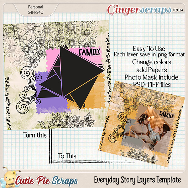 Everyday Story Layers Template 04
