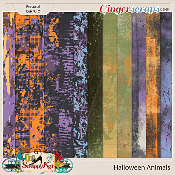 Halloween Animals Artsy Papers by The Scrappy Kat