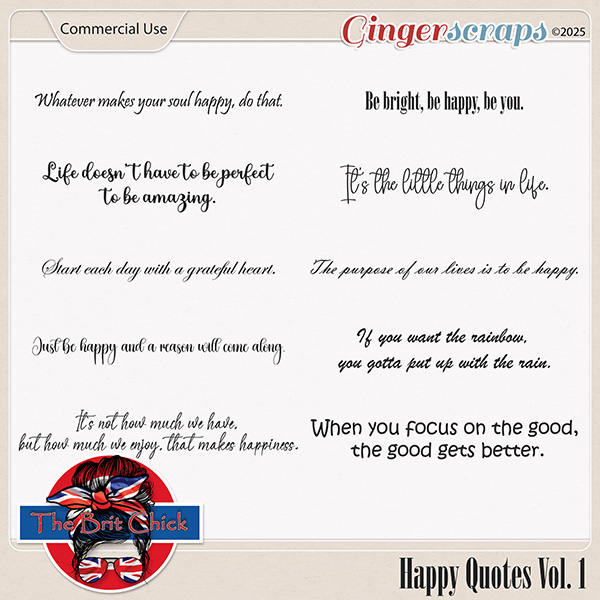 Happy Quotes Vol1 By The Brit Chick