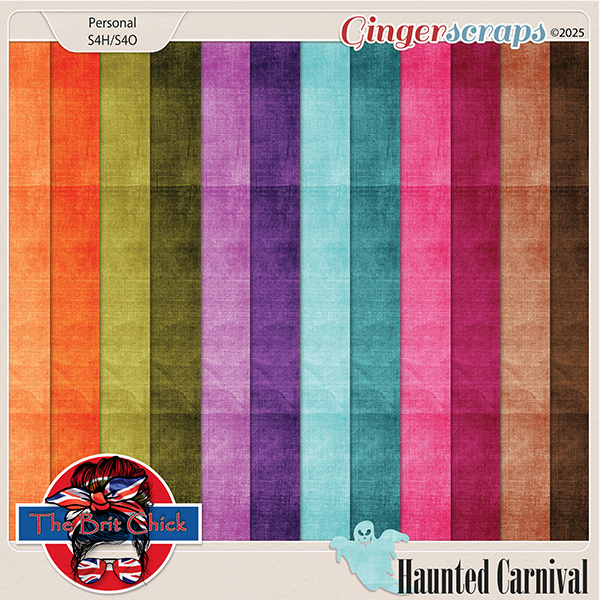 Haunted Carnival Solid Papers The Brit Chick