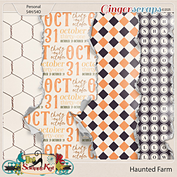 Haunted Farm Torn Papers by The Scrappy Kat