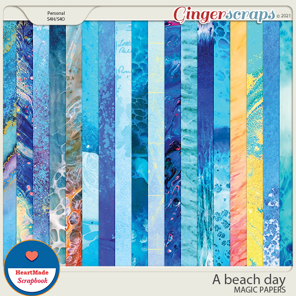 A beach day - magic papers
